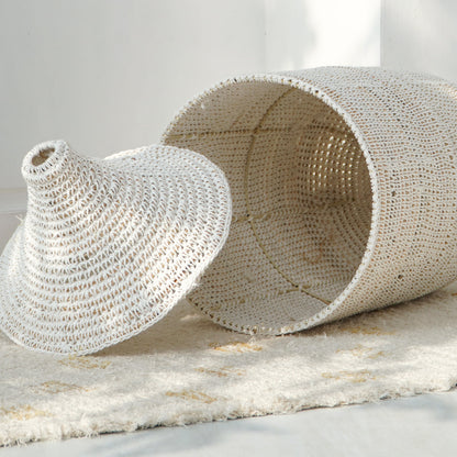 Macramé laundry basket – Wendy, natural natural materials in boho style