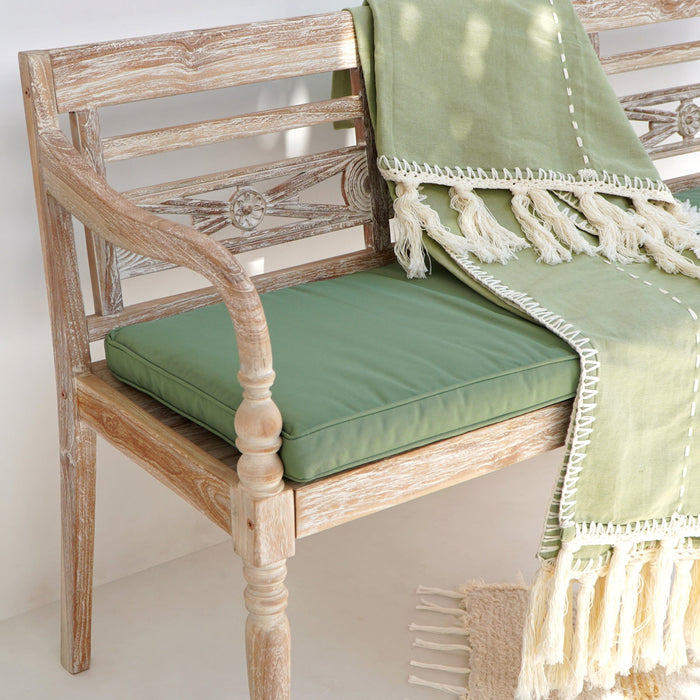 Fabric cushion – Batavia – boho decor handmade in Bali by BaliSouk