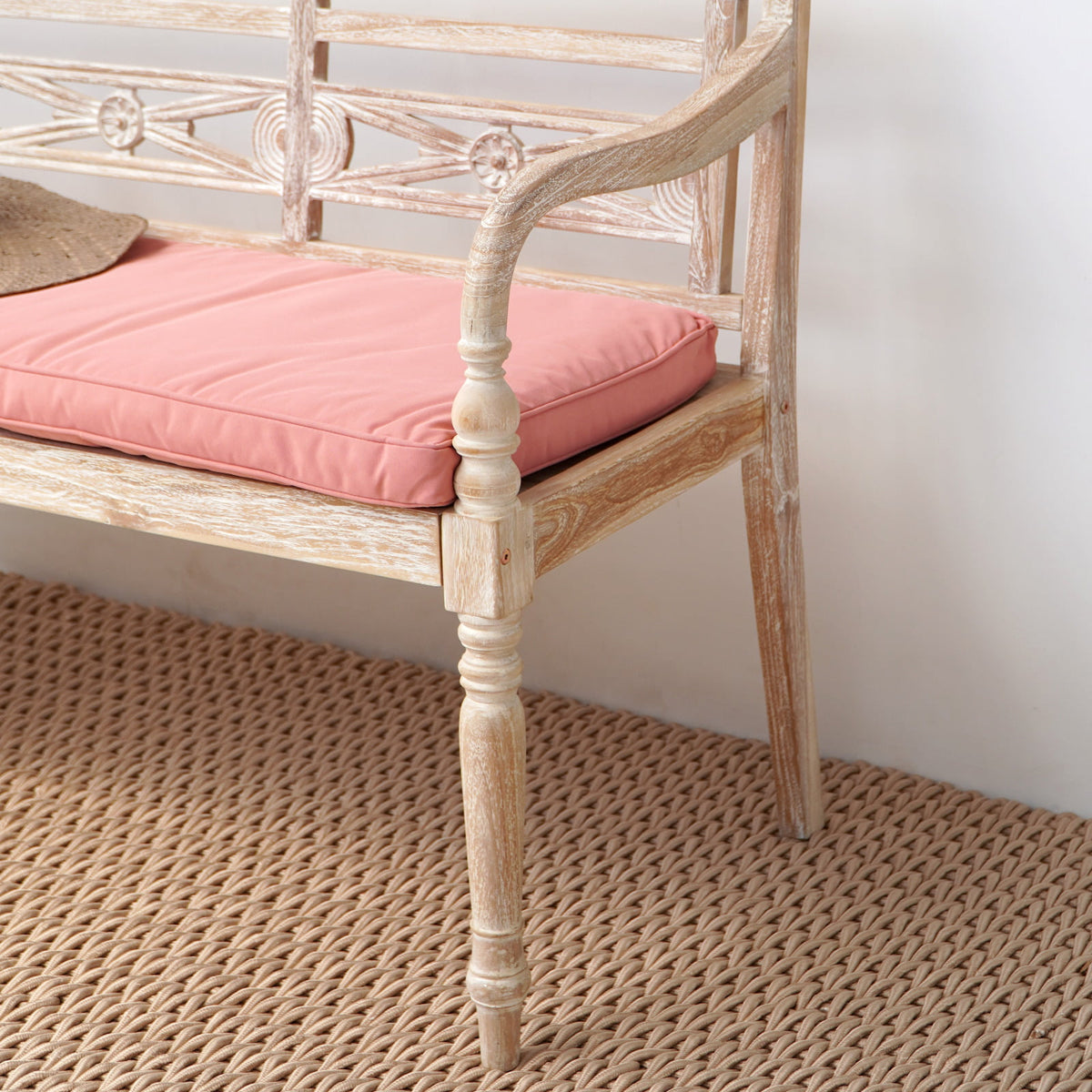 Fabric cushion Batavia – boho decor, handwoven and handmade in Bali