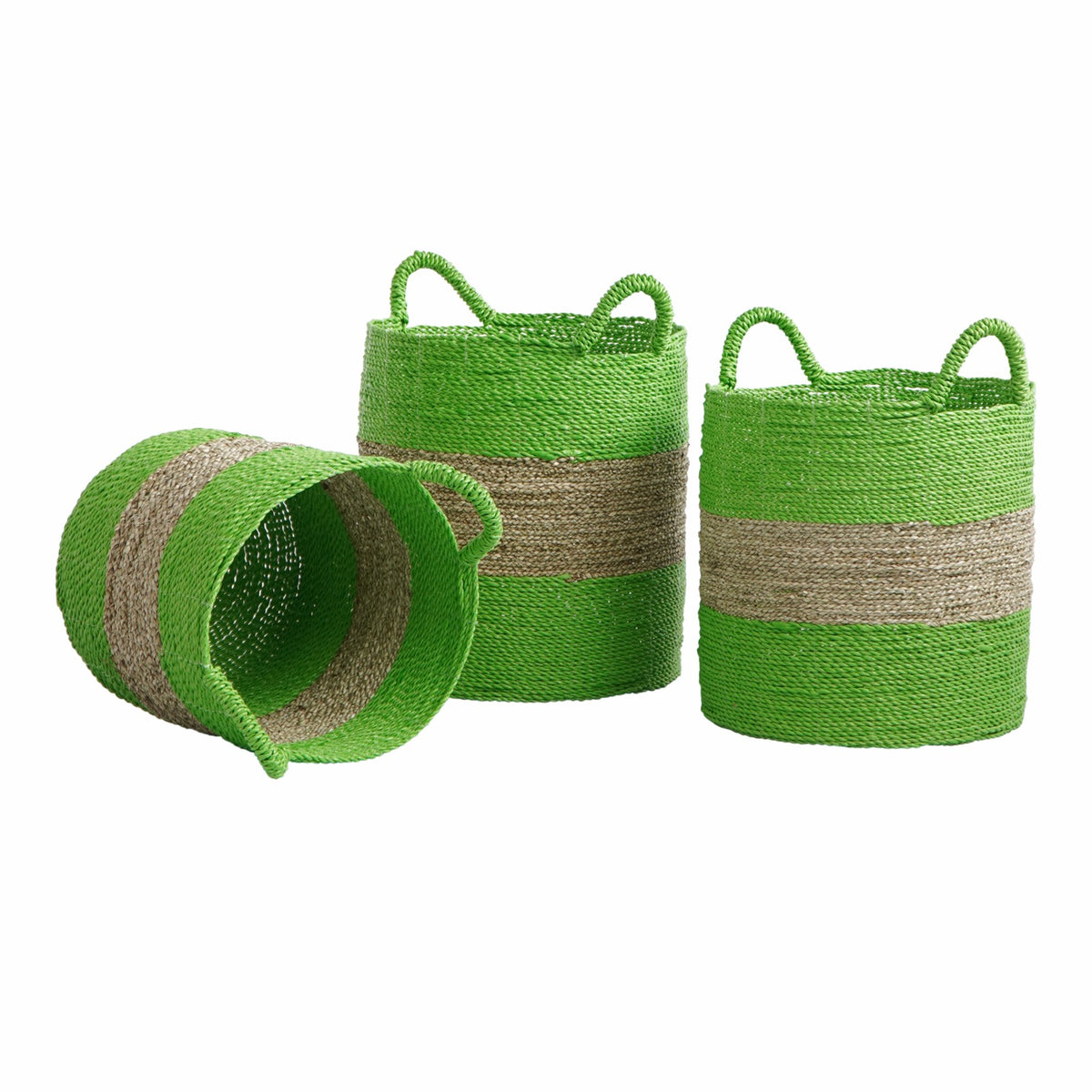 Seagrass basket Calvados – boho decor, handwoven and handmade in Bali