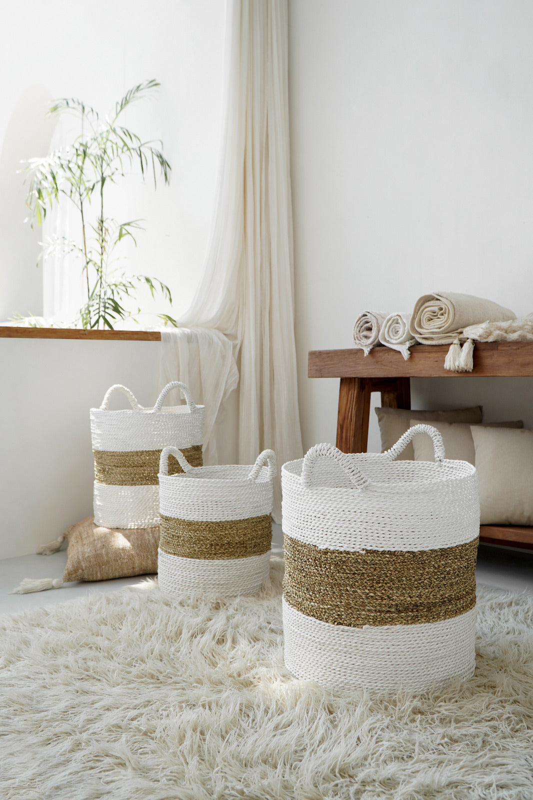 Seagrass basket Calvados – handmade in Bali, boho style
