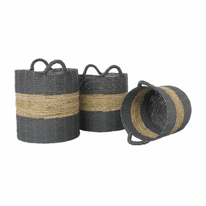 Seagrass basket Calvados – boho decor, handwoven and handmade in Bali