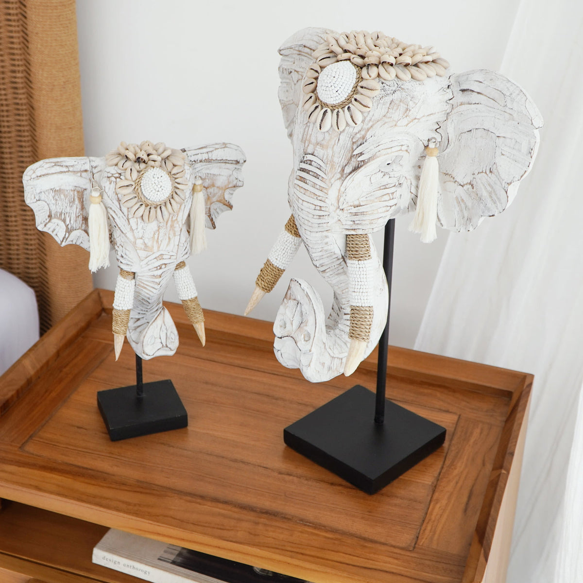 Beaded sculpture – Dumbo Elephant – boho decor handmade in Bali by BaliSouk