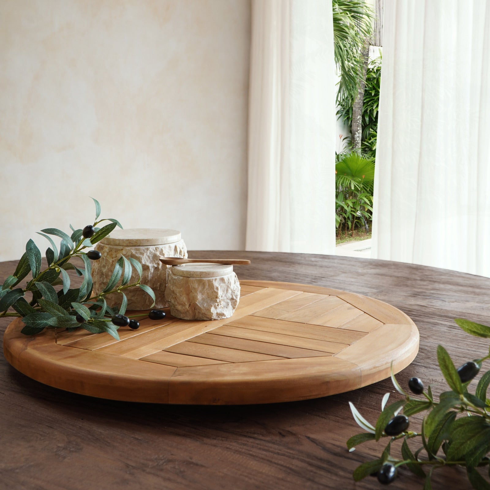 Bali Furniture – Kopo Rotating Plate – Kopo Rotating Plate brings a refined Bal