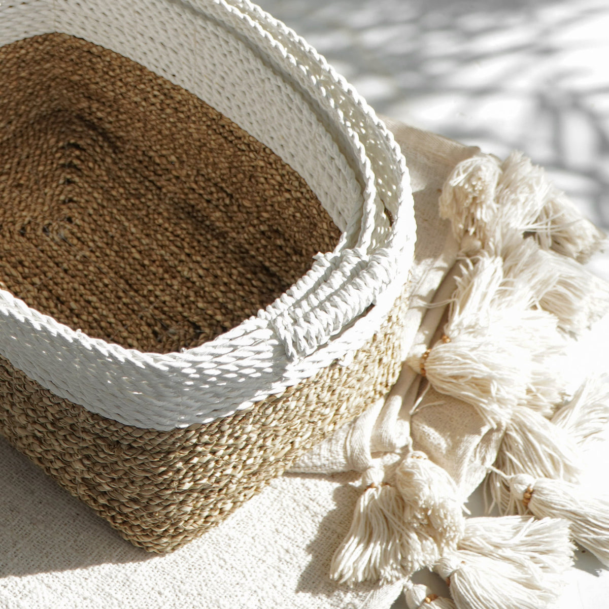 Seagrass basket Calvin – handmade in Bali, boho style