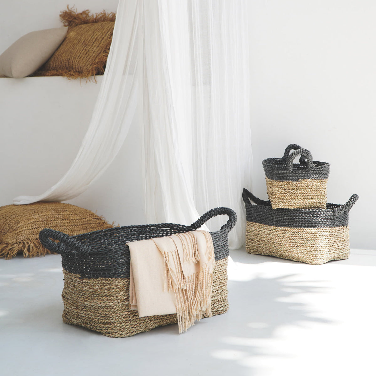 Seagrass basket – Calvin, natural natural materials in boho style