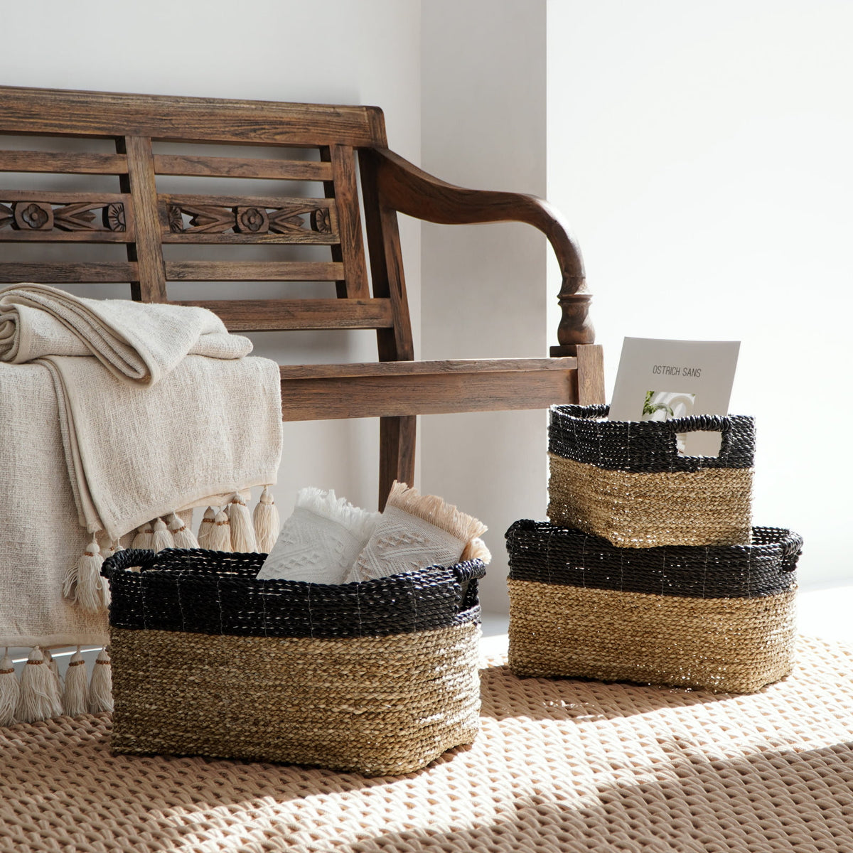 Calvin basket by BaliSouk – boho decor made in Bali