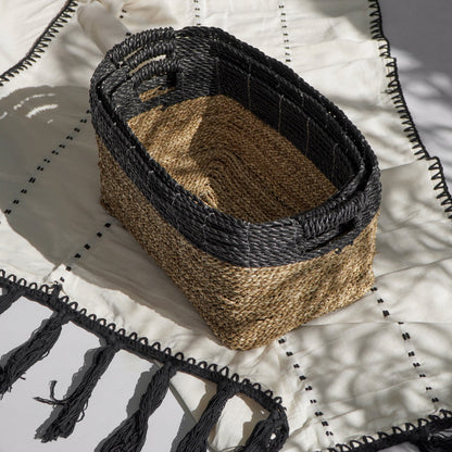 Calvin basket in natural materials – boho decor by BaliSouk