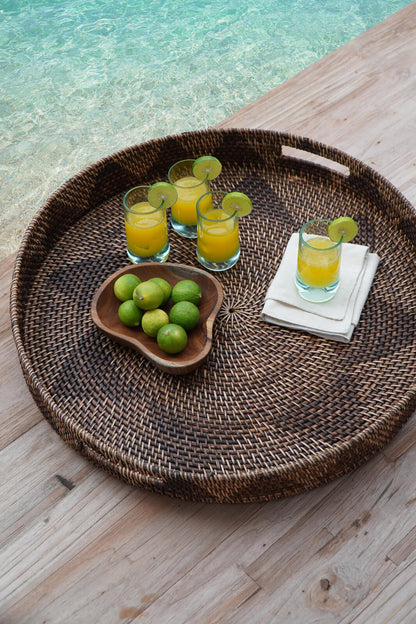 Bali Furniture – Lombok Round Tray With Handle - Large – Lombok Round Tray With Handle - Large br