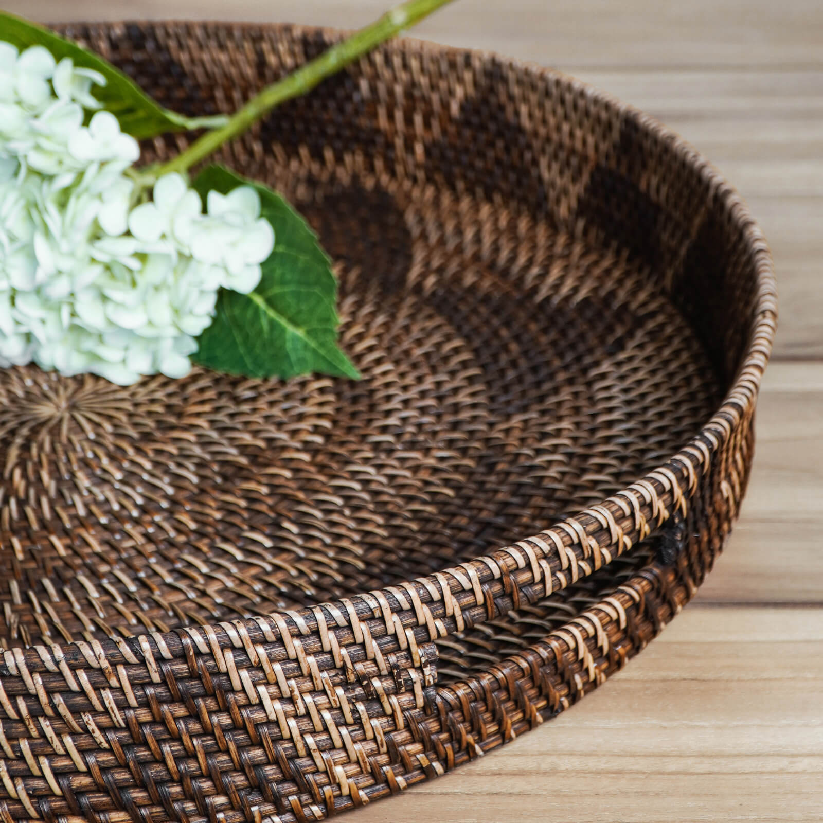 Bali Furniture – Lombok Round Tray With Handle - Large