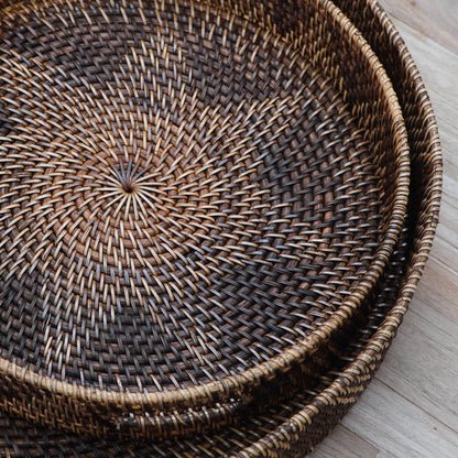 Bali Furniture – Lombok Round Tray With Handle - Small