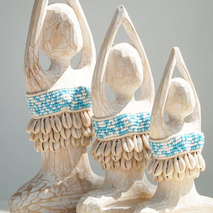 Yoga sculpture in natural materials – boho decor by BaliSouk