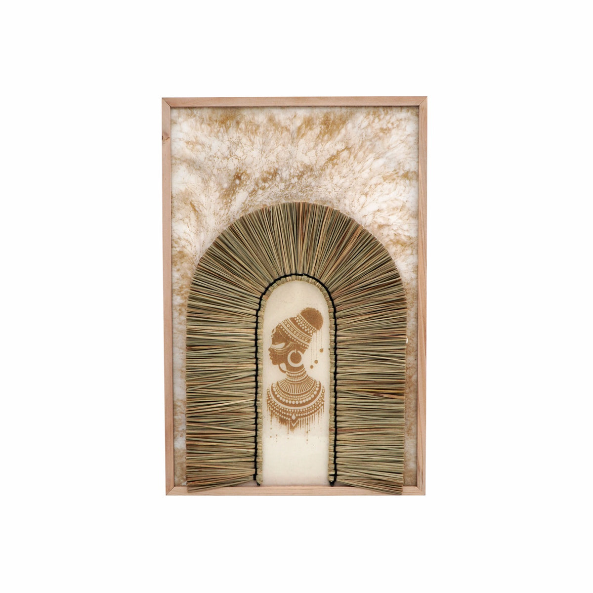 Canvas wall decoration Abena – boho decor, handwoven and handmade in Bali