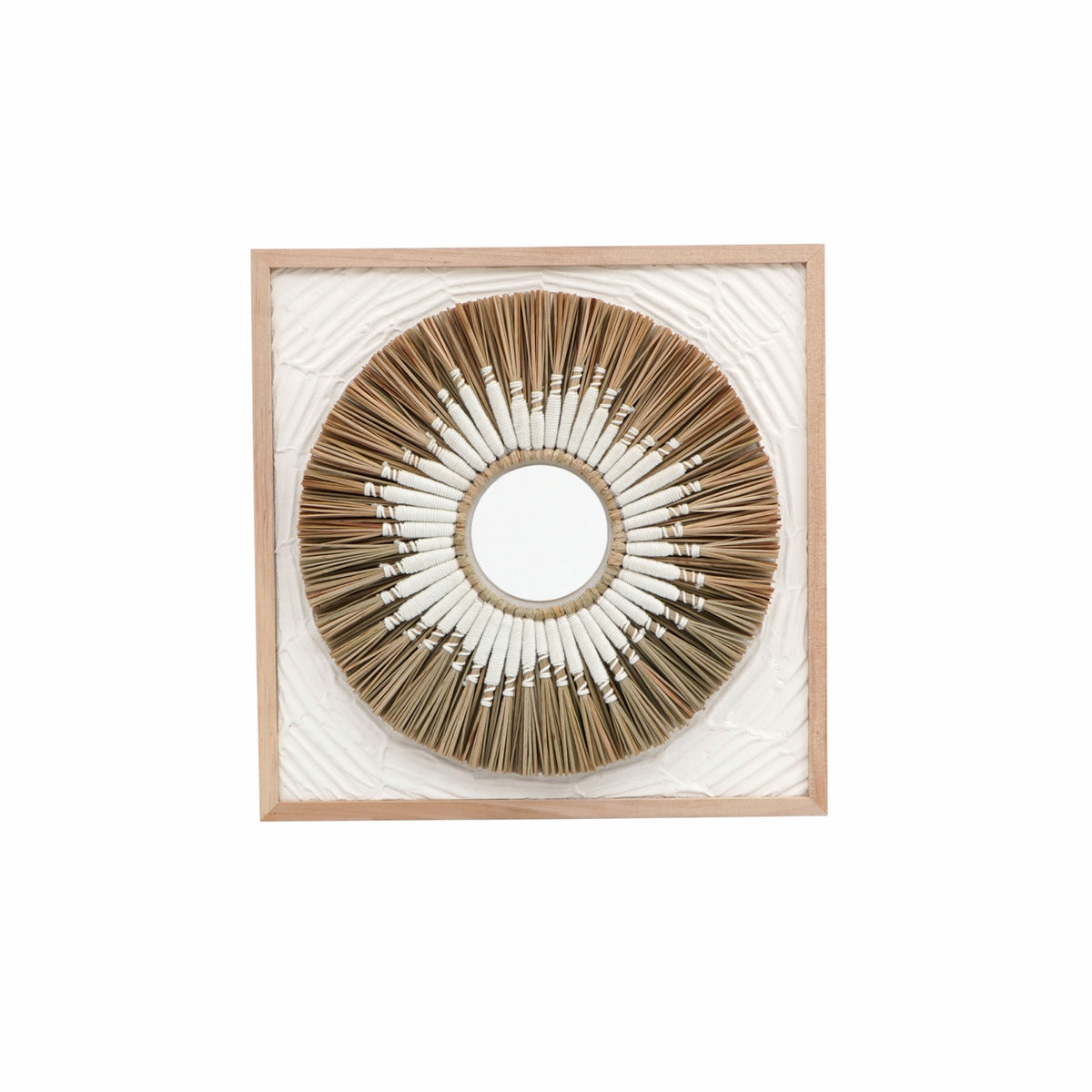 Canvas wall decoration – Abena, natural natural materials in boho style