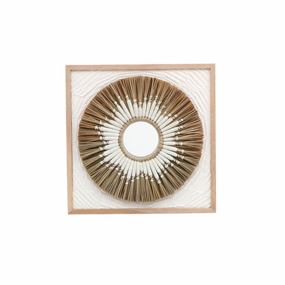 Canvas wall decoration – Abena, natural natural materials in boho style