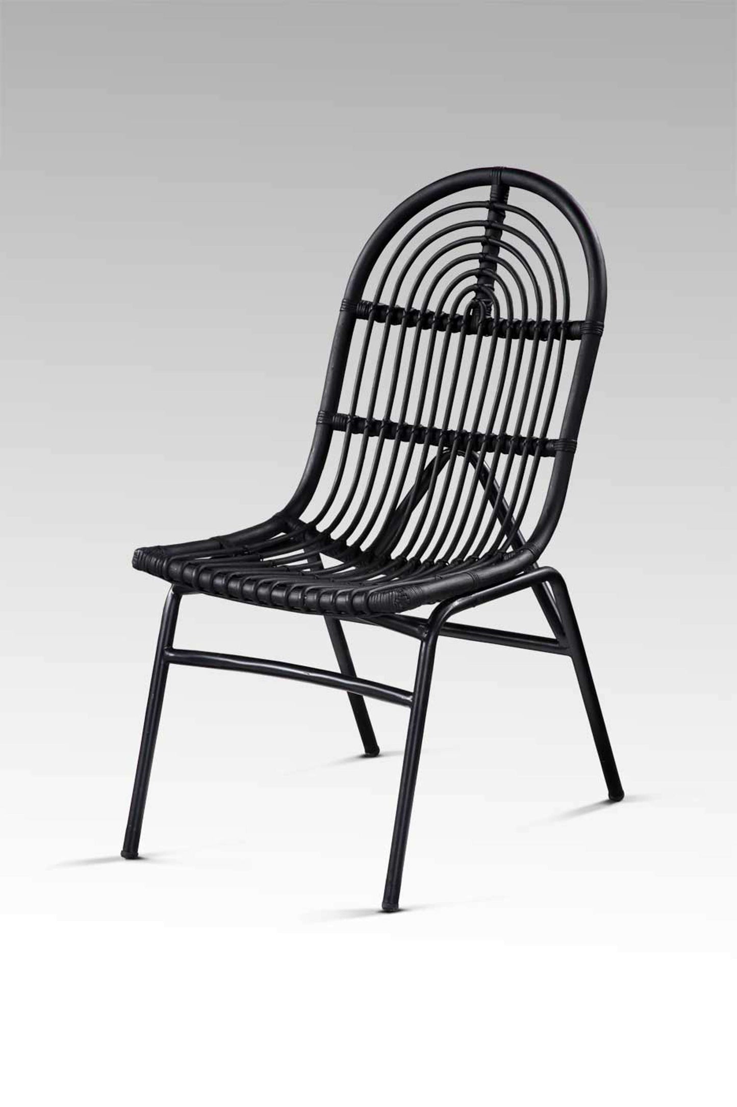 Tino Black Chair Without Cushion