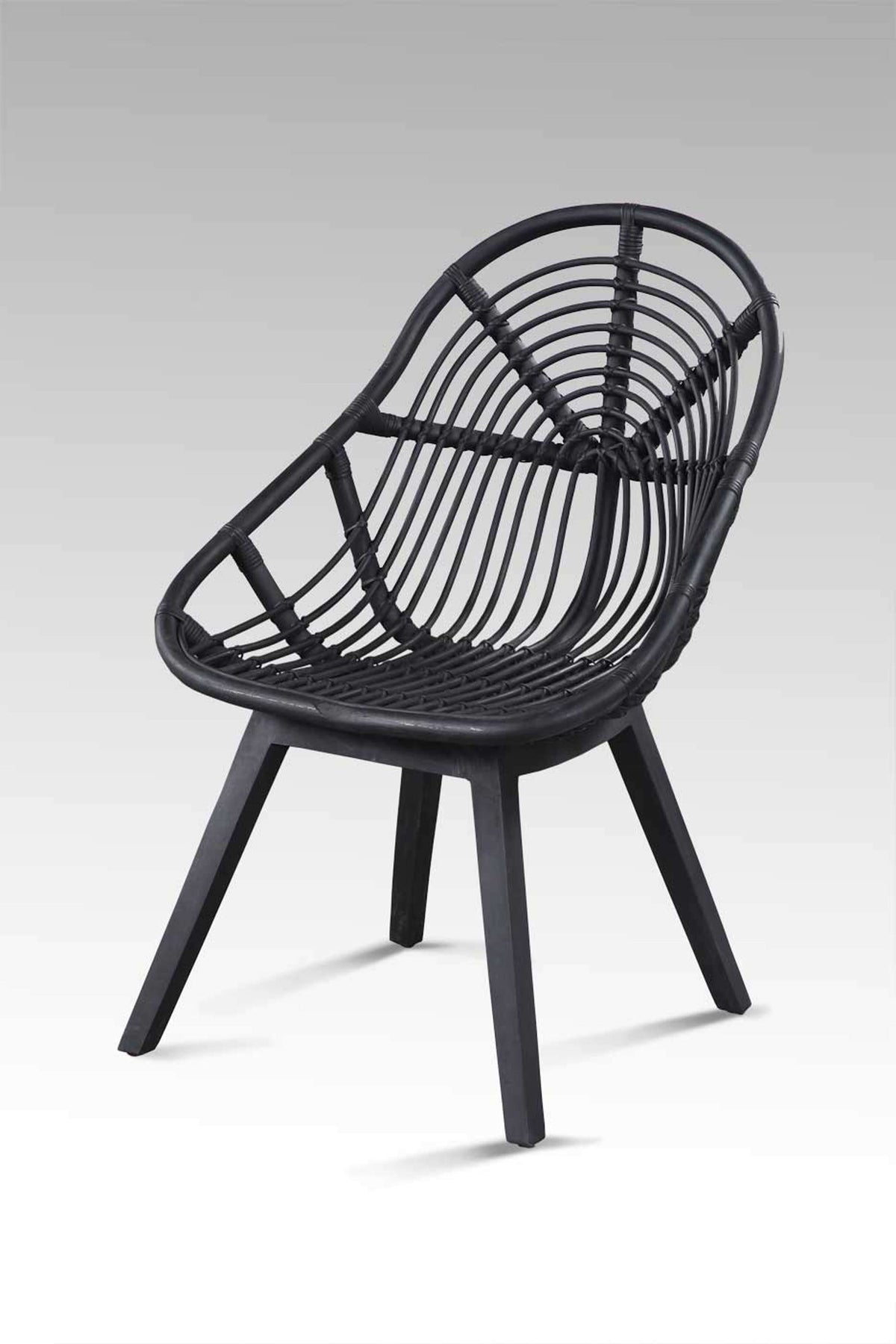 Tobo Chair Without Cushion Black Mate – Set of 2