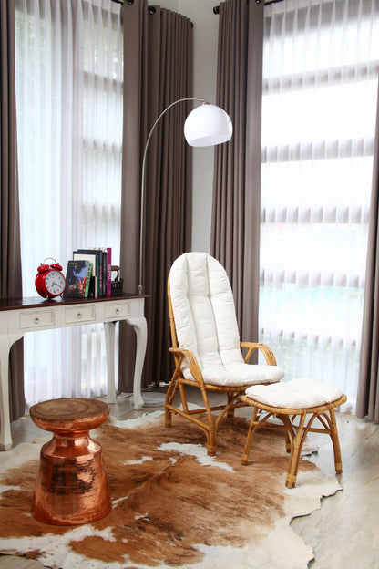 Rattan lounge chair Fridha – boho furniture, handwoven and handmade in Bali