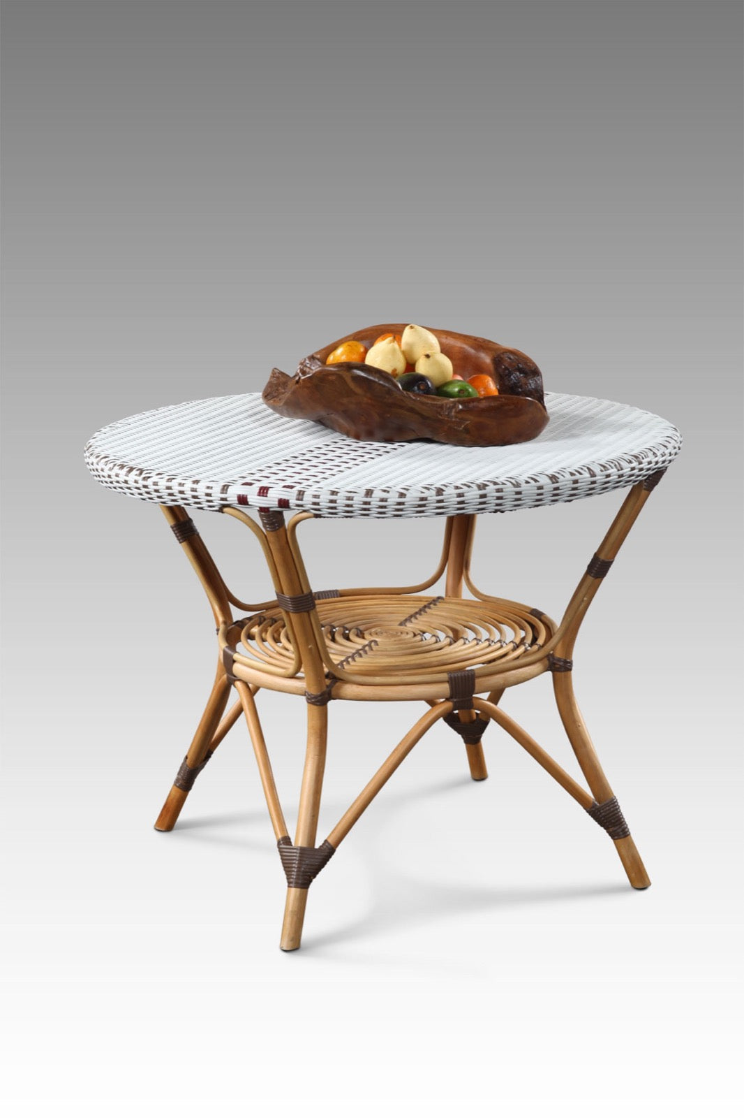 Bistro side table in natural materials – handmade boho furniture from Bali