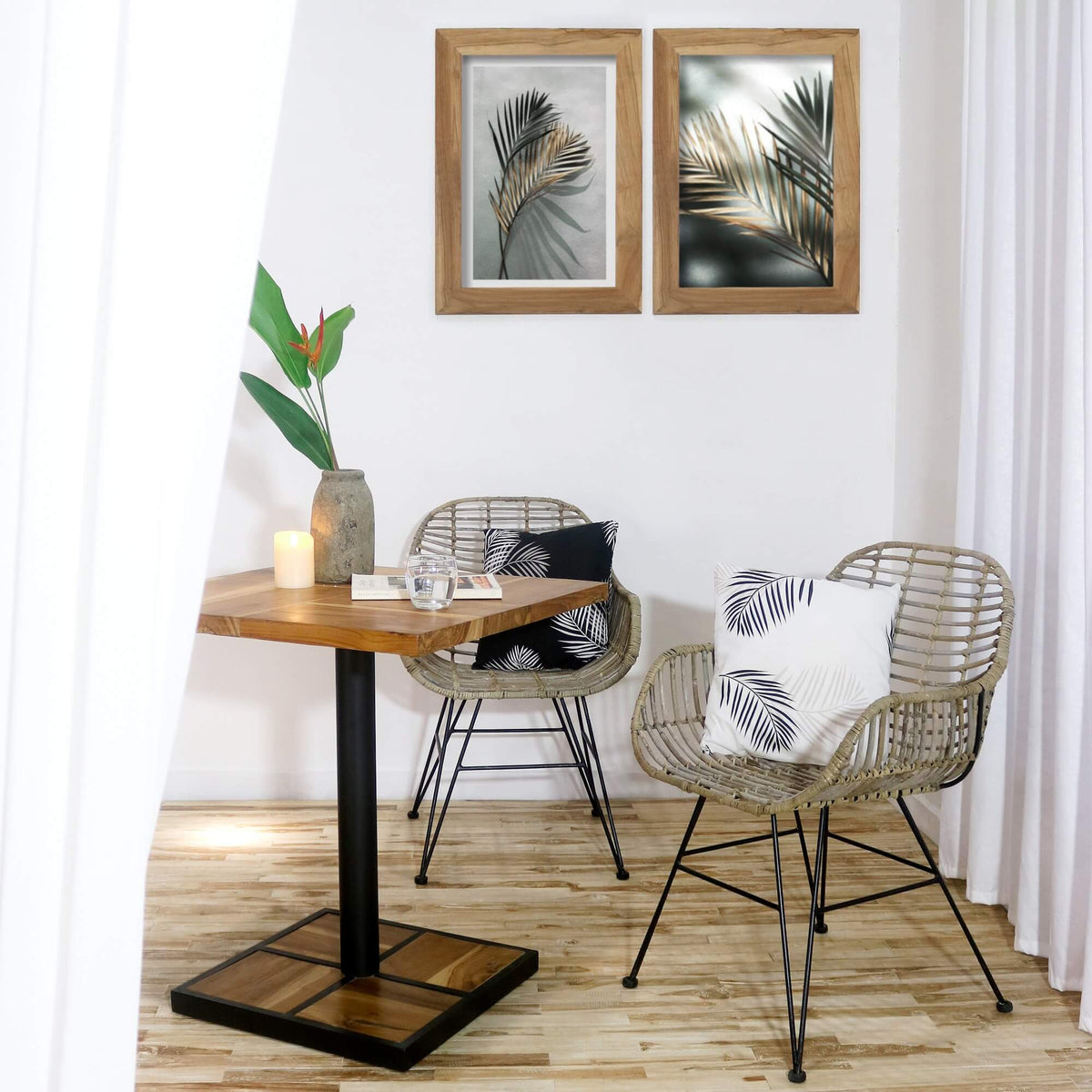 Detroit Arm Chair Without Cushion – Set of 2