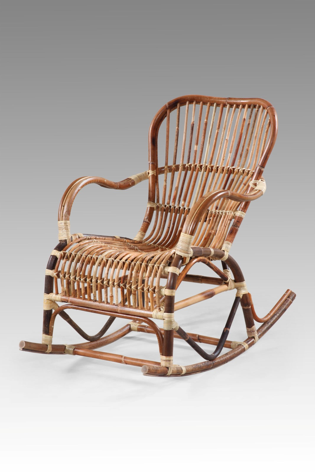 Handmade rattan rocking chair – the Sumatra, boho furniture made in Bali