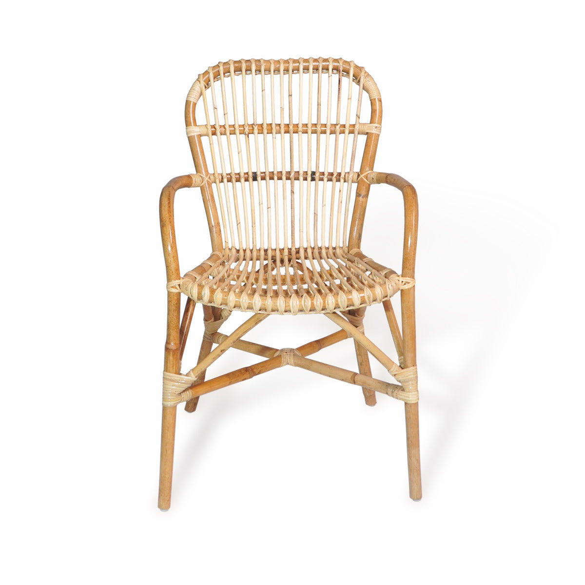 Rattan dining chair Sumatra – boho furniture, handwoven and handmade in Bali