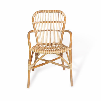 Rattan dining chair Sumatra – boho furniture, handwoven and handmade in Bali