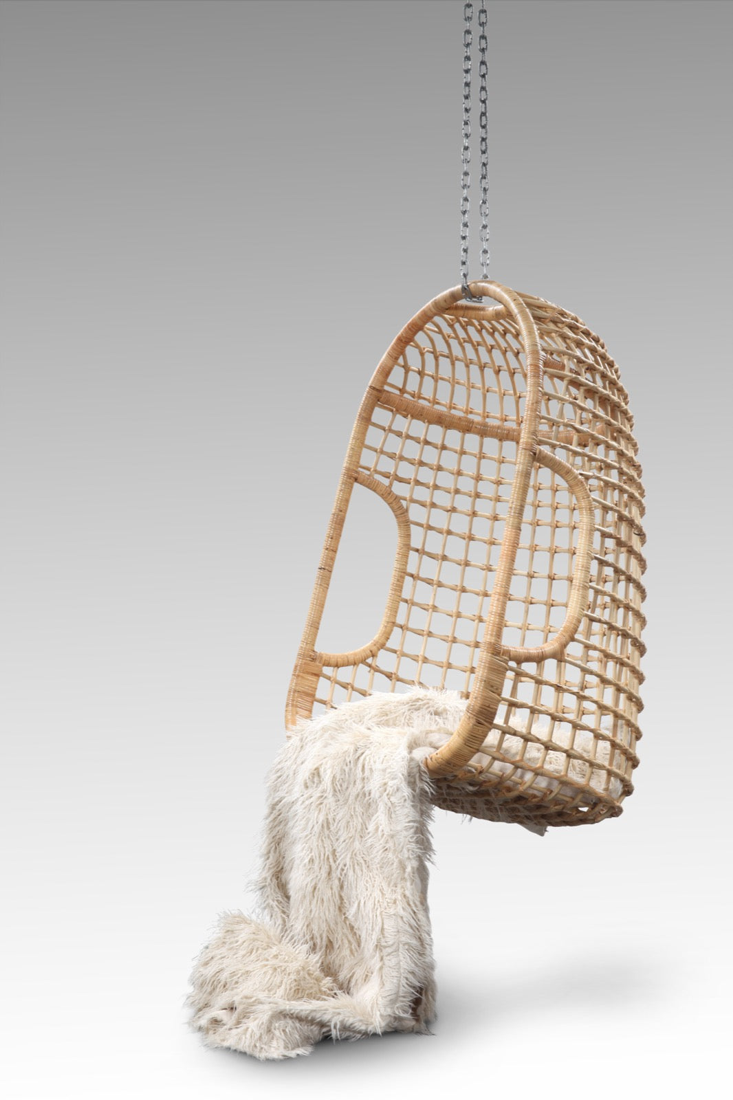 Rattan hanging chair – Solange, natural natural materials in boho style