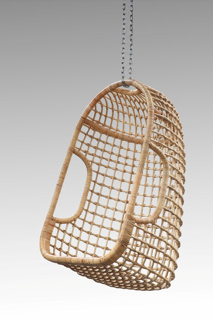 Rattan hanging chair Solange – boho furniture handcrafted in Bali by BaliSouk
