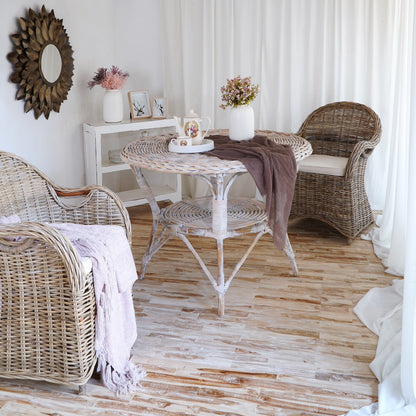 Rattan table Athena – boho furniture, handwoven and handmade in Bali