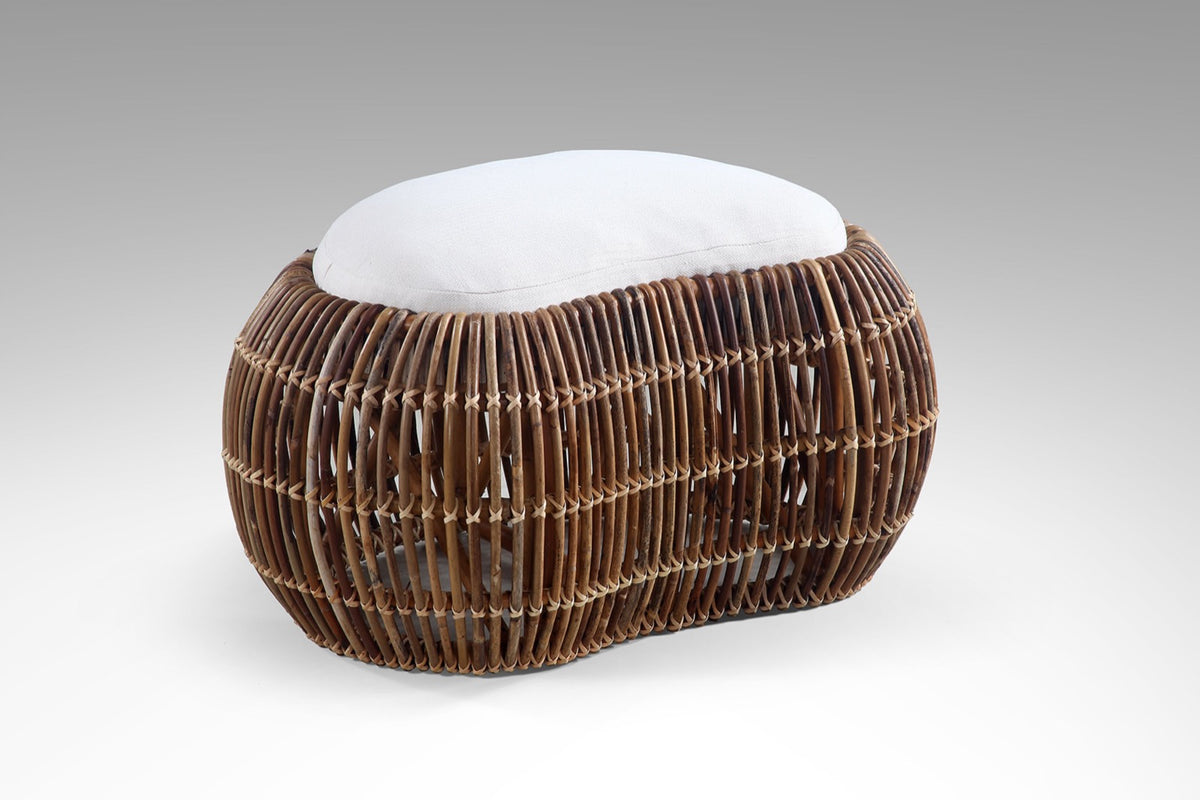 Rattan stool – Harington – boho furniture handmade in Bali by BaliSouk