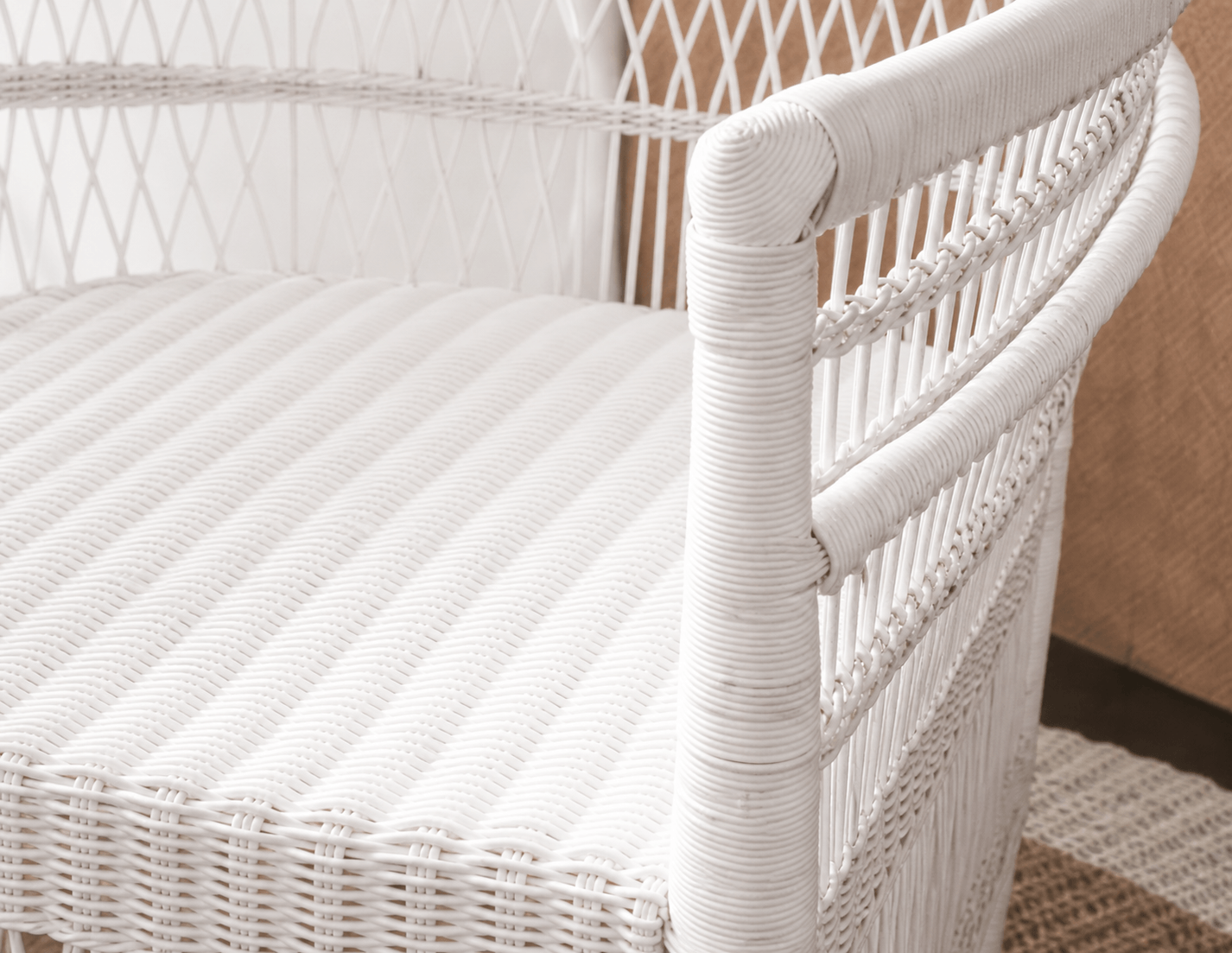 Malawi Arm Chair With White Cushion