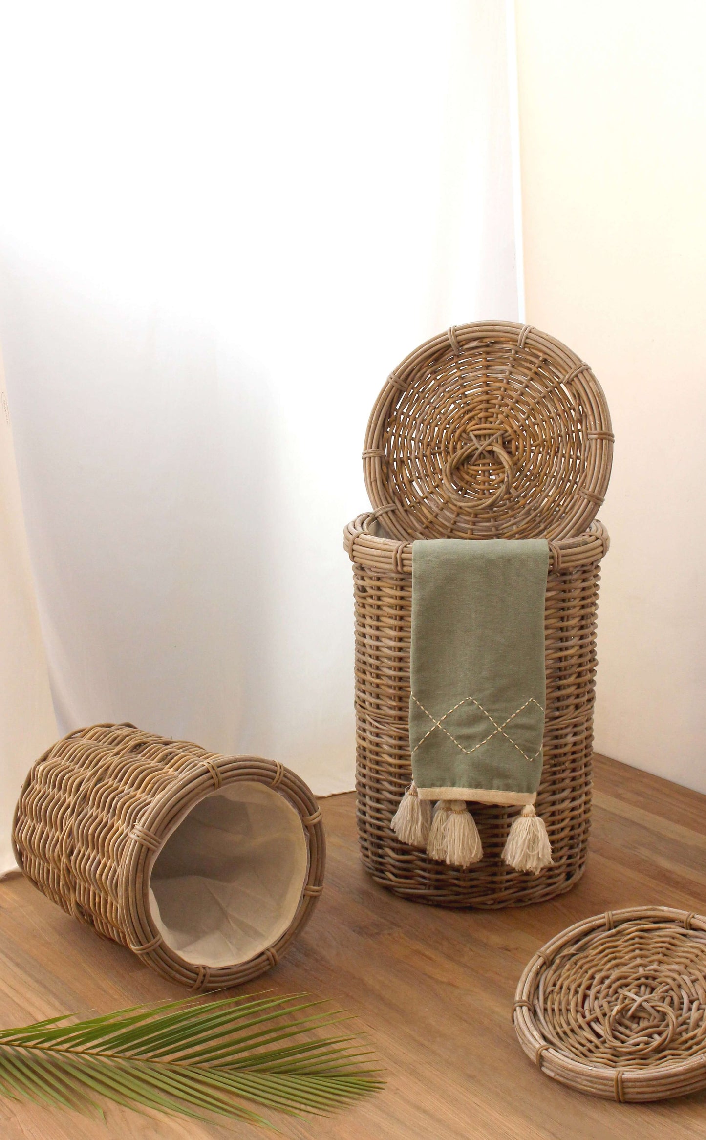 Kemala Round Basket Set Of Two With Cotton Liner