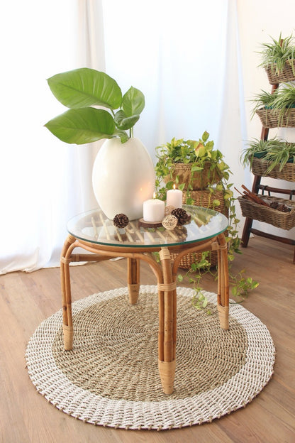 Rattan table – Sumatra, natural natural materials in boho style