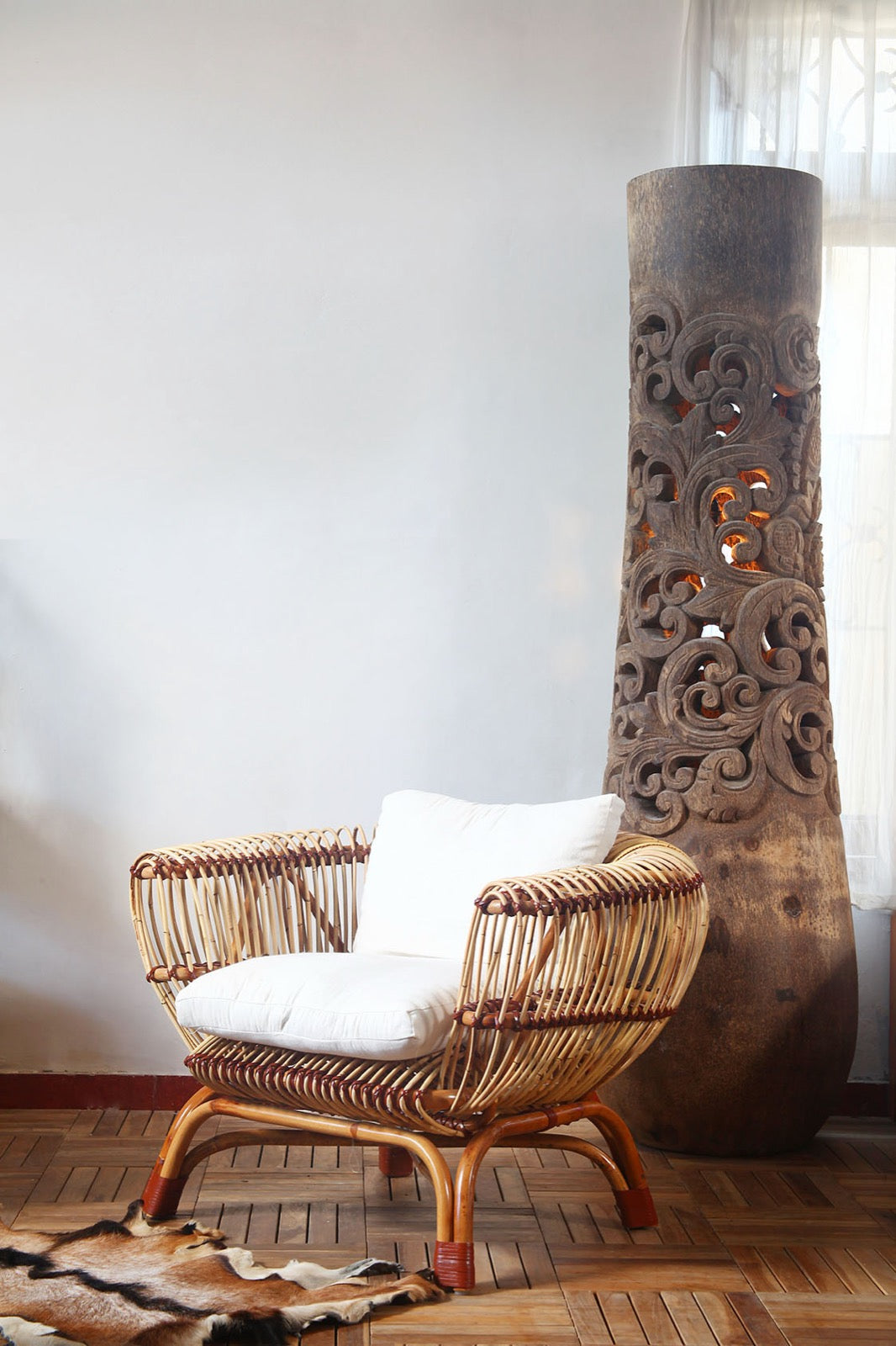 The Sevilia Arm armchair – natural materials, boho furniture handmade in Bali