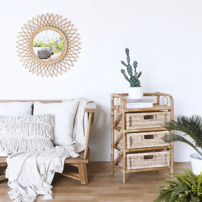 Handmade rattan rack – the Bessy, boho furniture made in Bali
