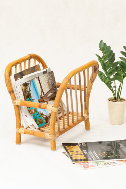 Kamile – natural materials magazine holder, boho decor from Bali