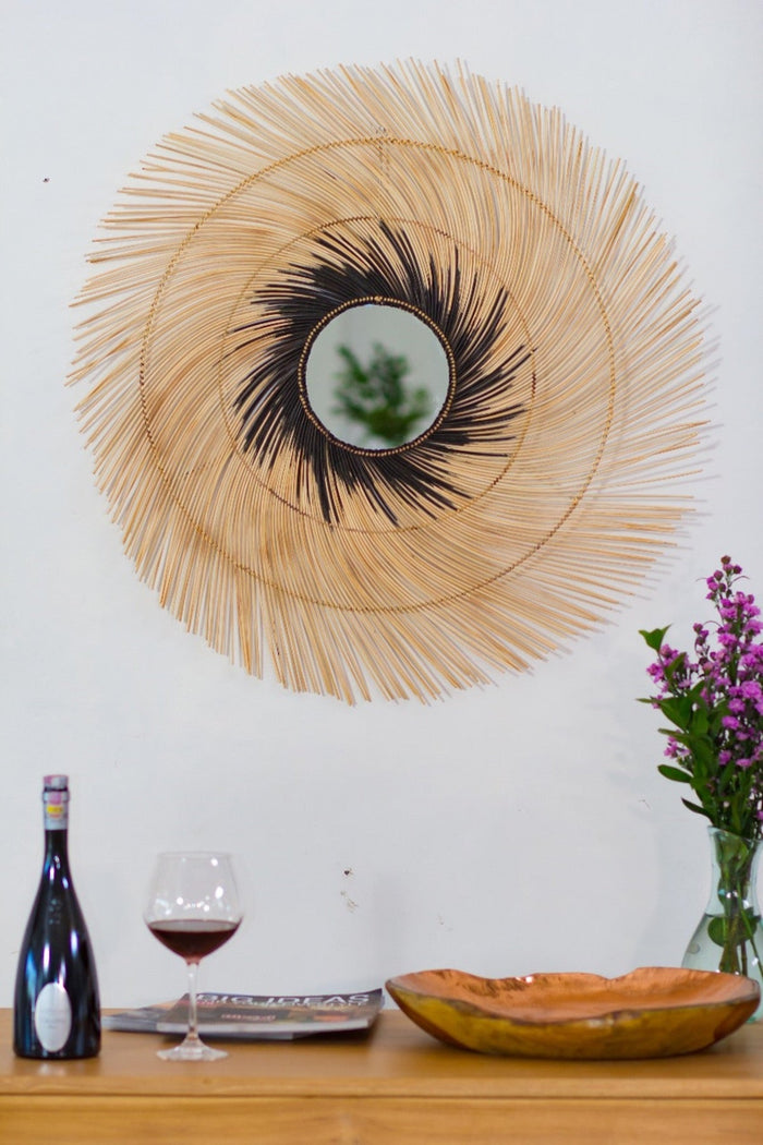 Bali Furniture – Sydney Round Mirror – The Sydney Round Mirror brings warmth, t