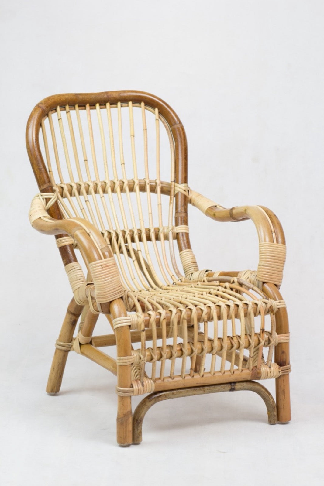 Handmade rattan chair – the Sumatra Junior, boho furniture made in Bali