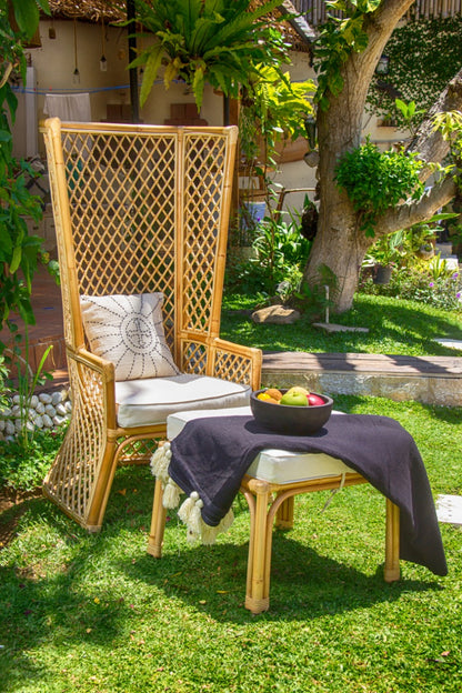 Rattan stool – Zaira, natural natural materials in boho style