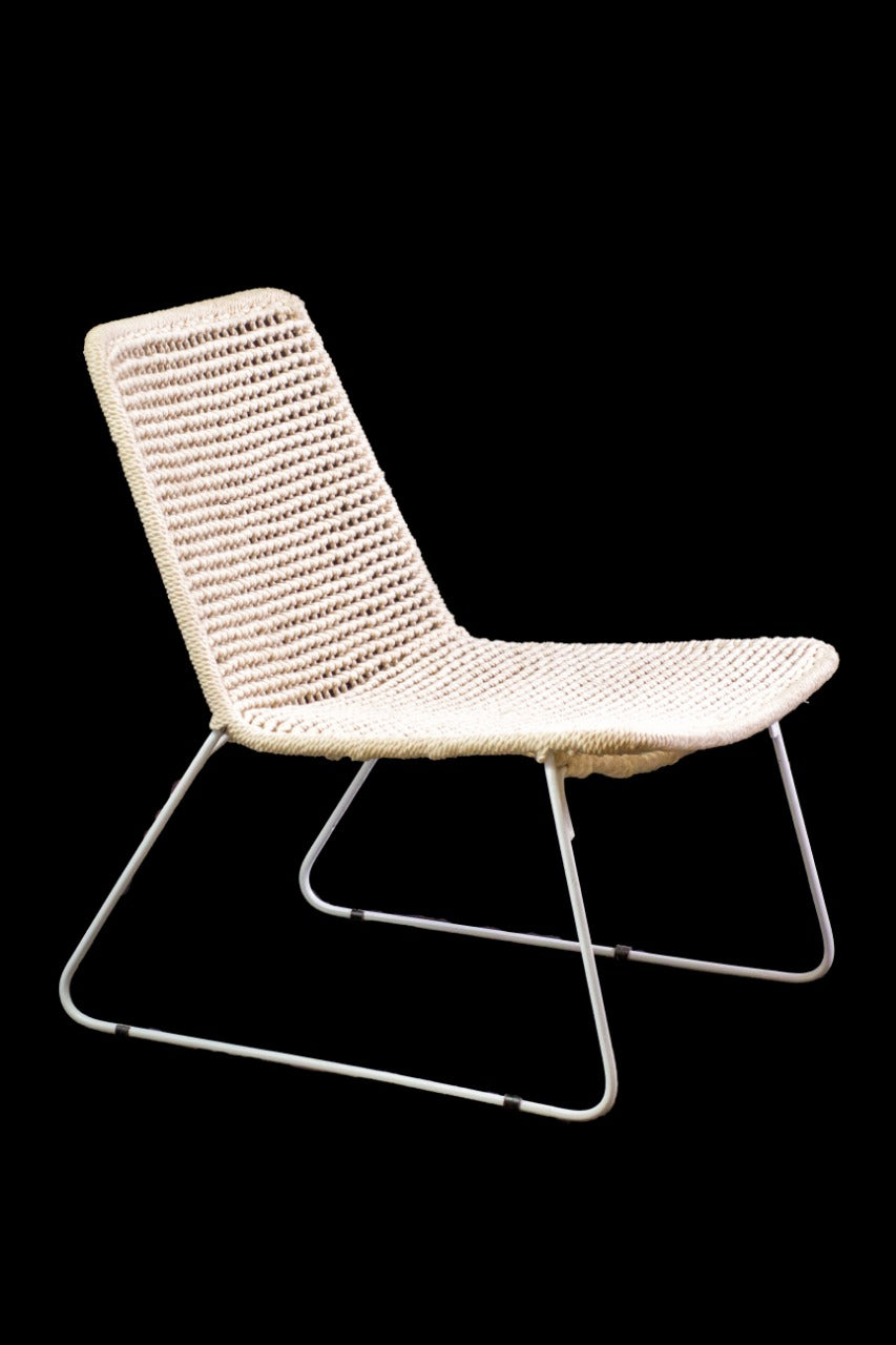 Handcrafted cotton chair – Sritino Gooni, boho furniture from BaliSouk