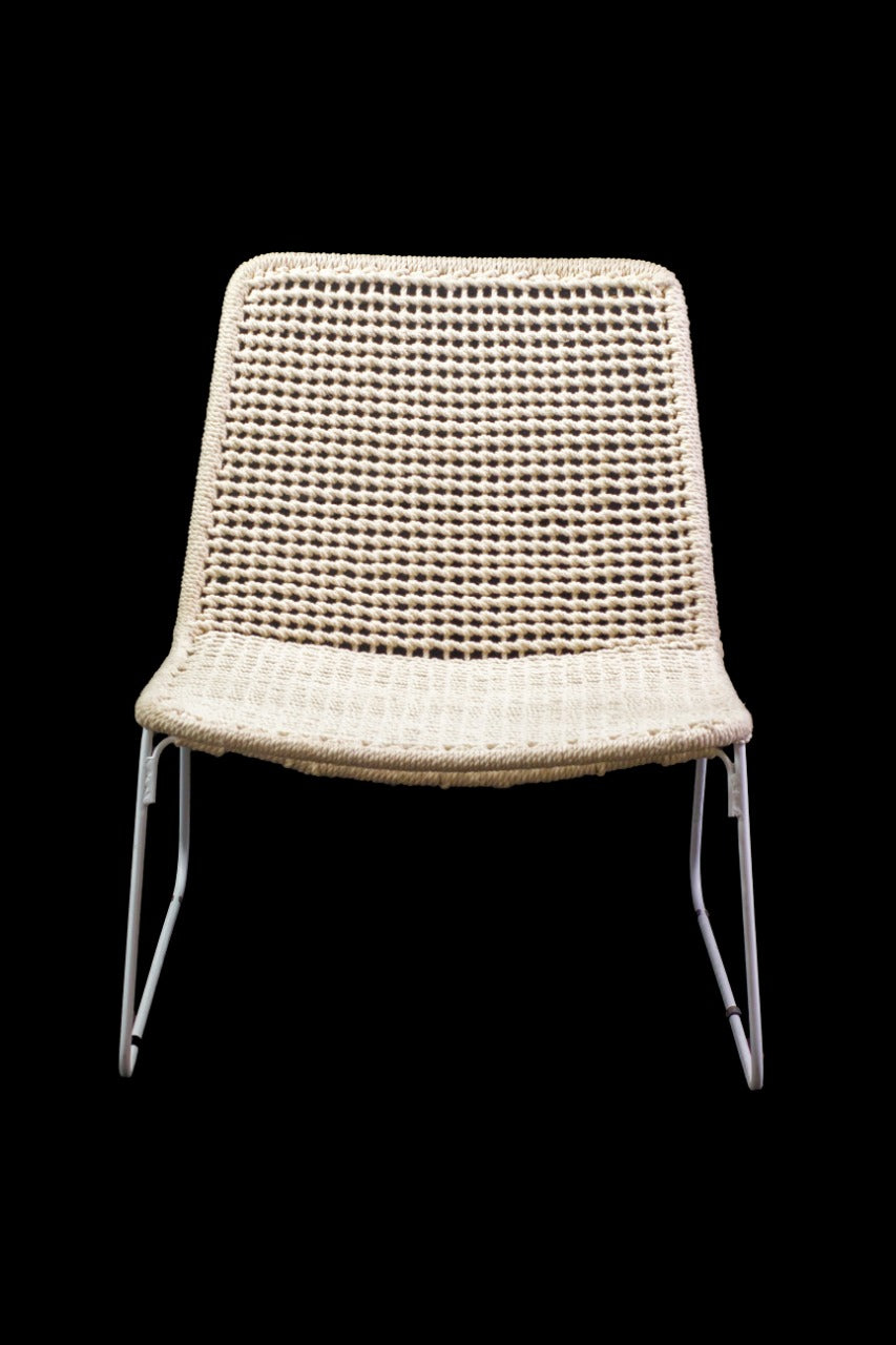 Cotton chair Sritino Gooni – boho furniture, handwoven and handmade in Bali