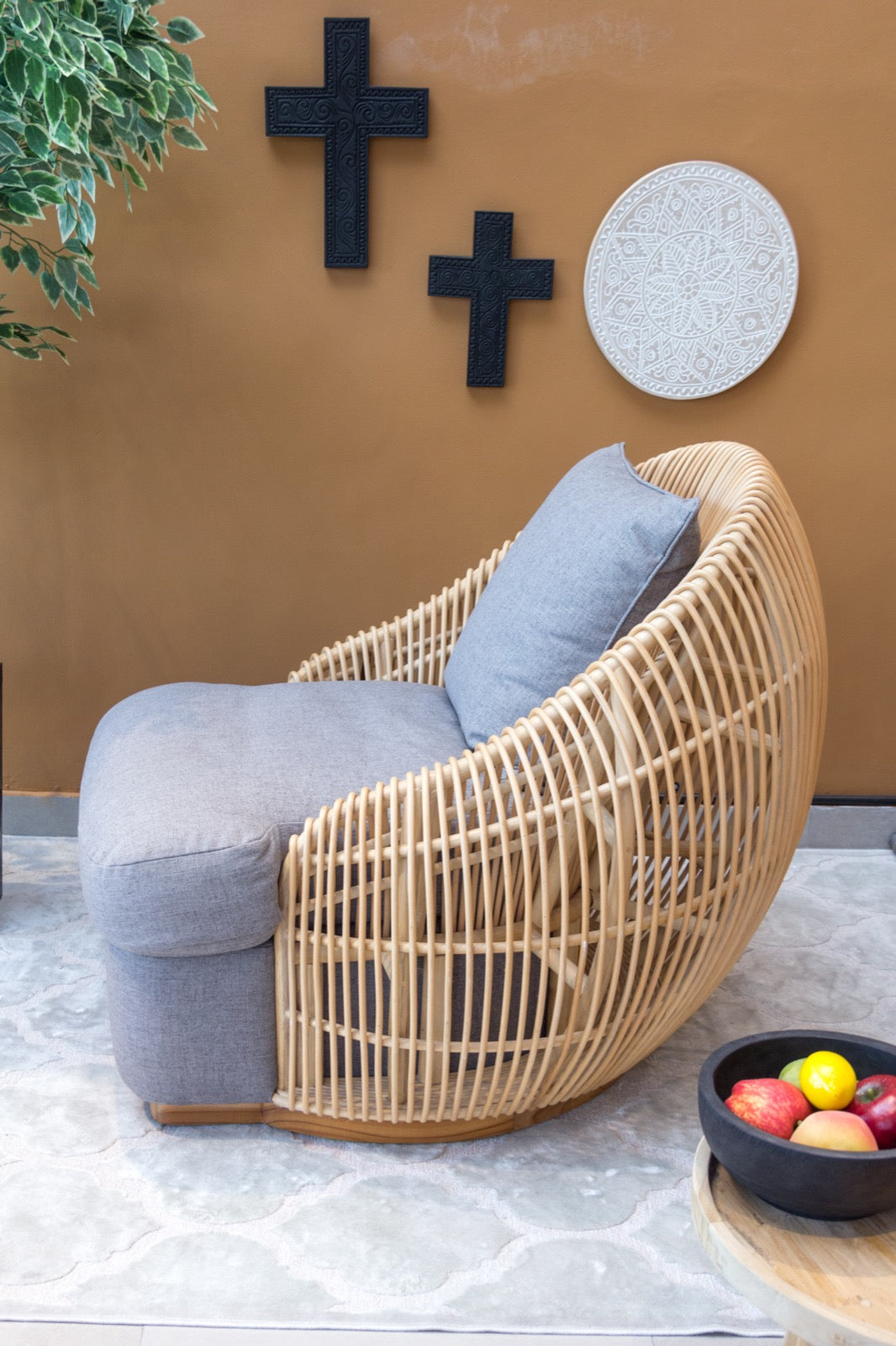 Daniel lounger chair in natural materials – boho furniture by BaliSouk