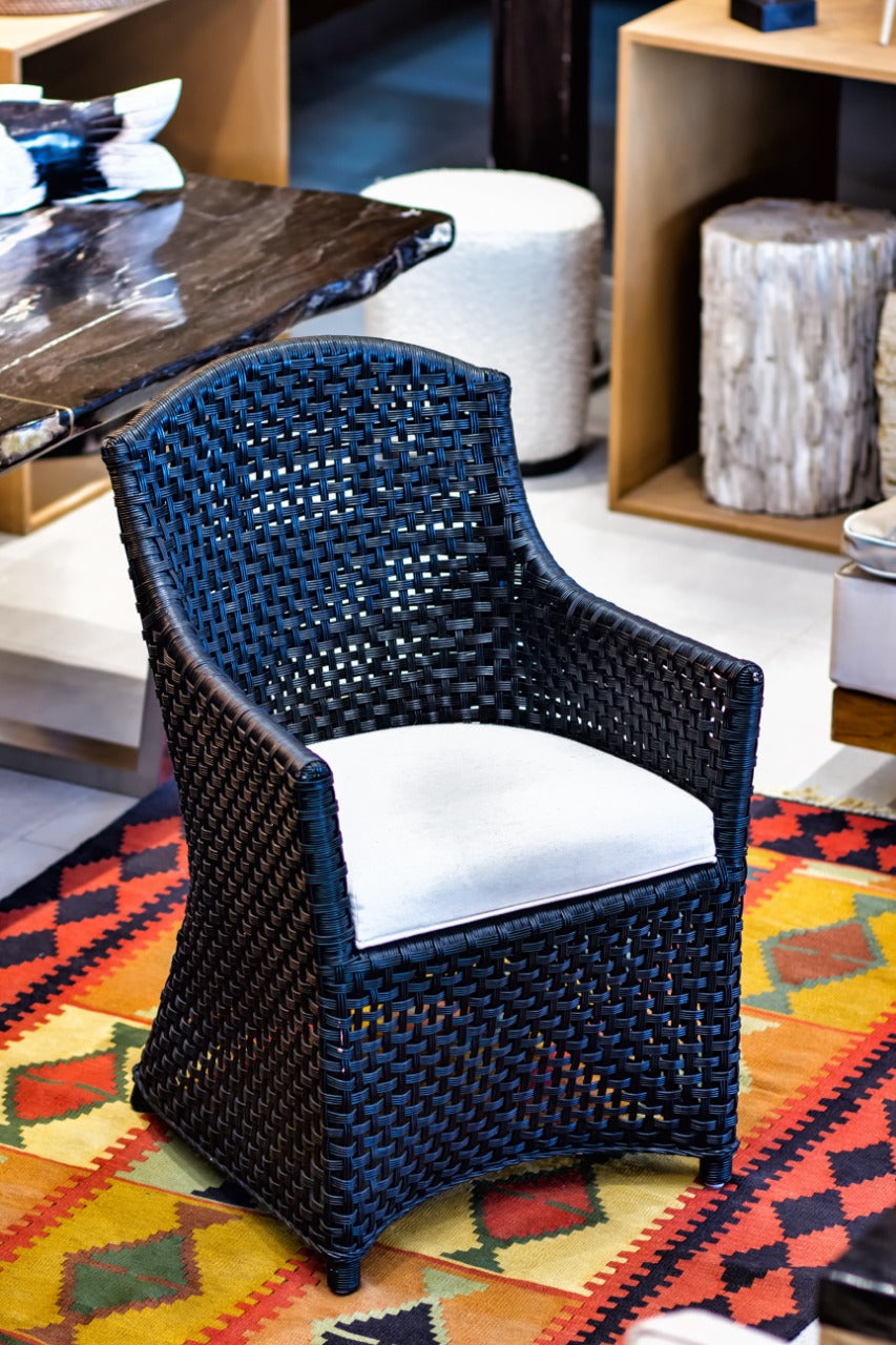 Rattan armchair Gabby Arm – boho furniture, handwoven and handmade in Bali