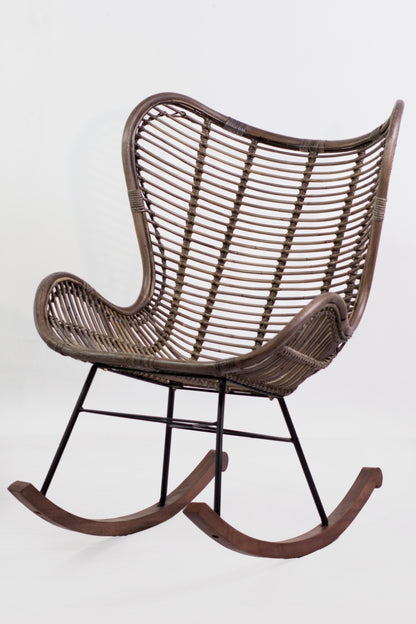 Rattan rocking chair – Madame, natural natural materials in boho style