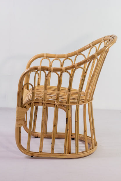 Rattan chair Tyas – boho furniture, handwoven and handmade in Bali