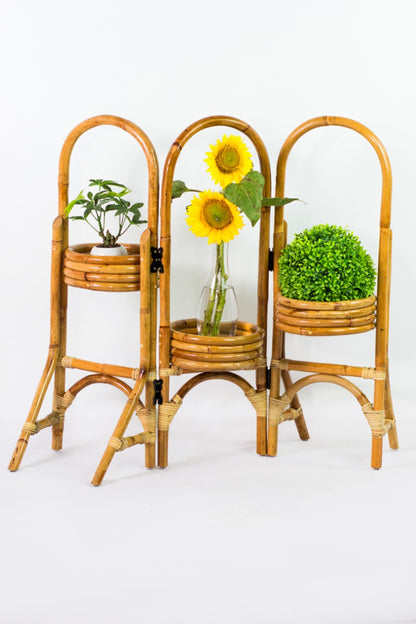 Rattan planter – Rattan Planter Set 3 – boho decor handmade in Bali by BaliSouk