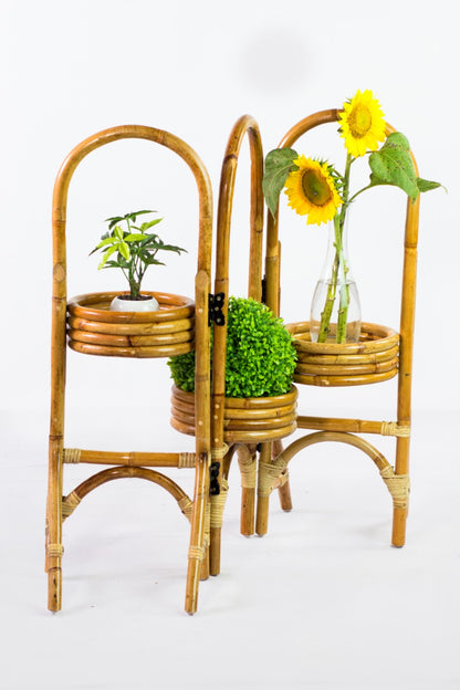 Handcrafted rattan planter – Rattan Planter Set 3, boho decor from BaliSouk