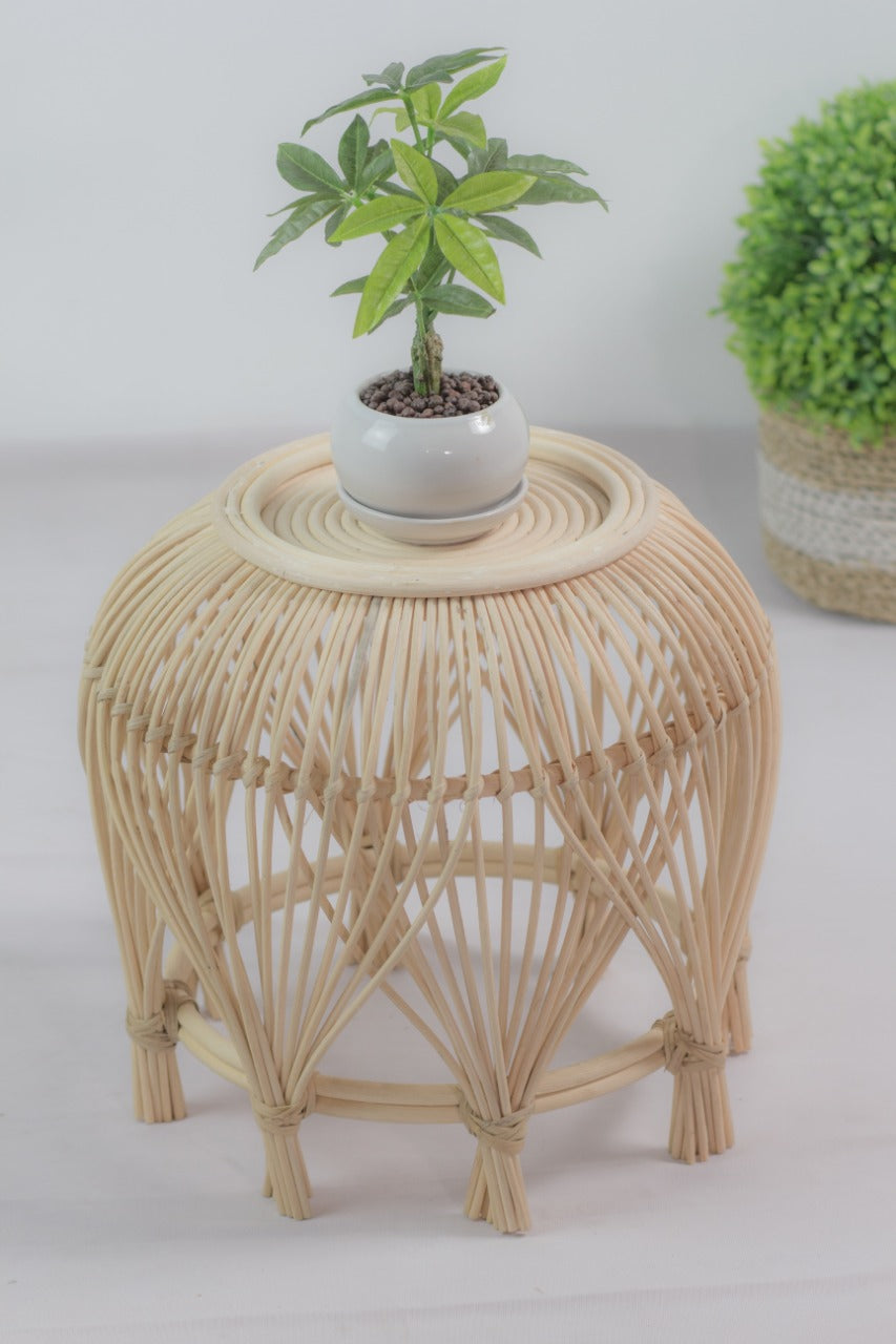 Rattan side table Mica – boho furniture, handwoven and handmade in Bali