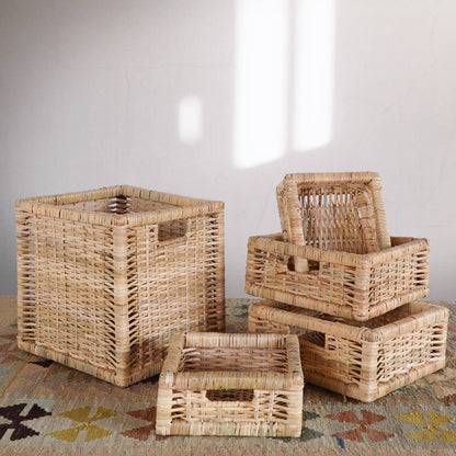 Bali Furniture – Kwarto Basket Set Of Five – The Kwarto Basket Set Of Five adds depth